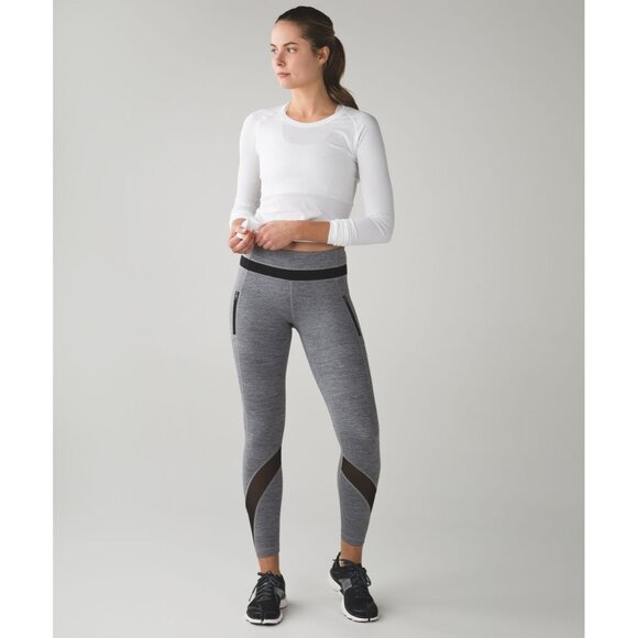 LULULEMON Inspire 7/8 Tight II Mesh Space Dye Camo Black Dark Slate Womens 4 - Picture 1 of 10